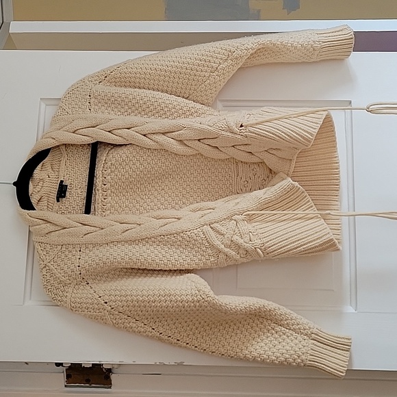 Theory Sweaters - Theory Edith Cashmere Blend Cable Cardigan - XS